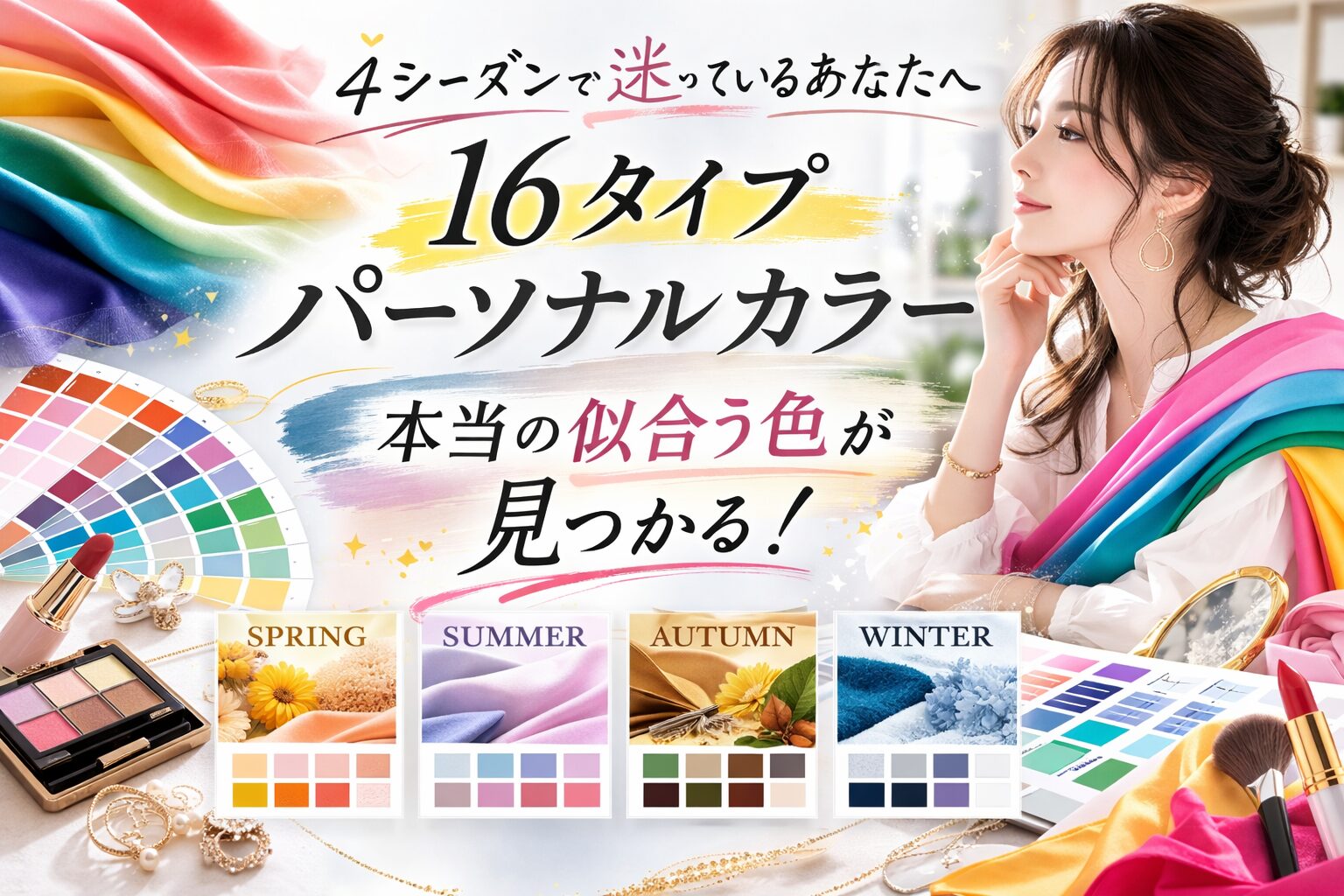 4シーズン迷子を卒業｜16タイプパーソナルカラーで似合う軸を発見